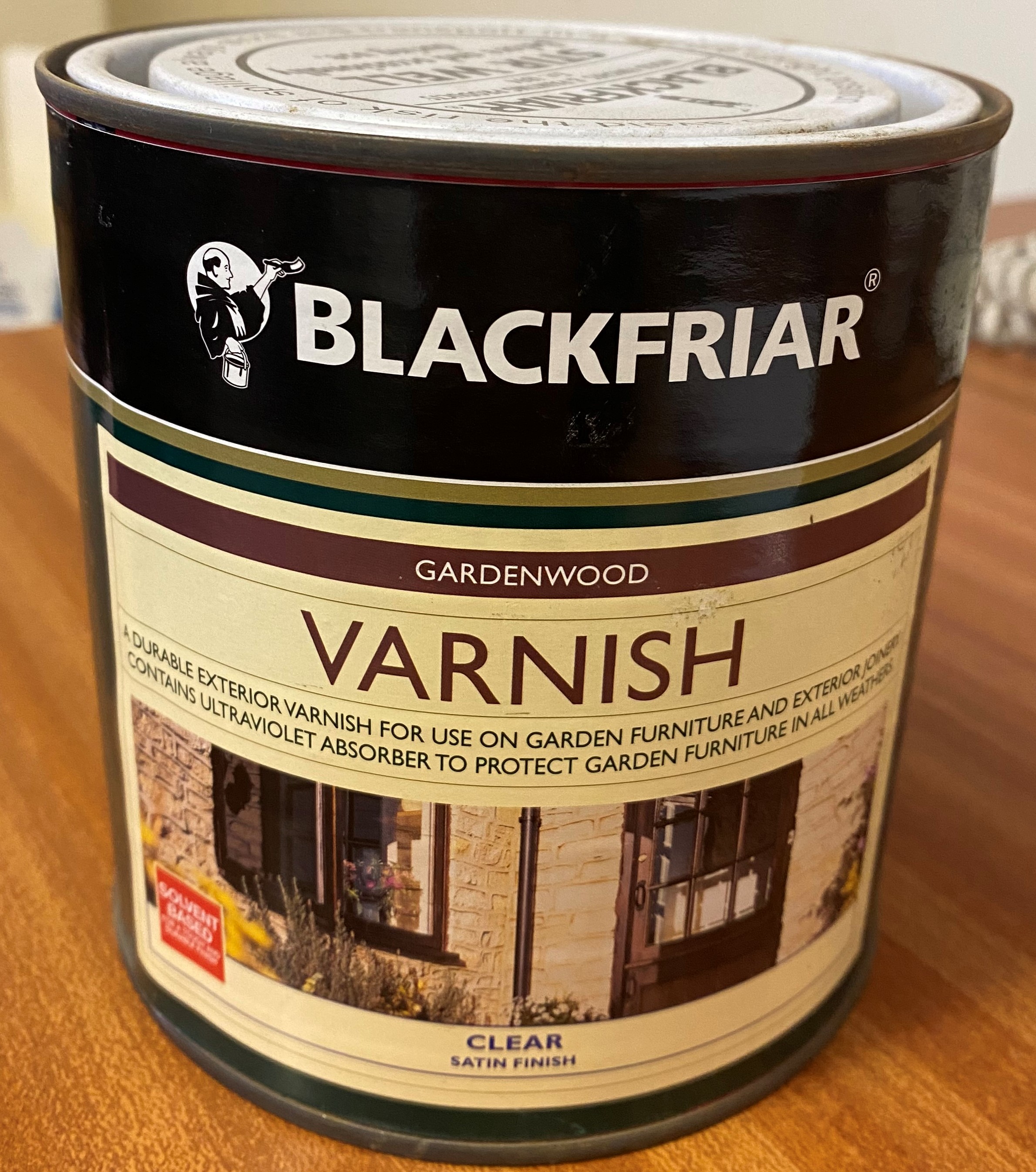 BLACKFRIAR GARDENWOOD CLEAR SATIN VARNISH 1 LITRE £3.98